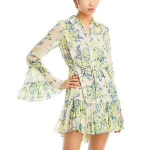 Cinq A Sept 'Lyra' Green Polyester Dress Size 0